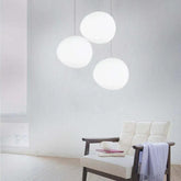 Irregular Spherical White Glass Pendant Light - Clowas